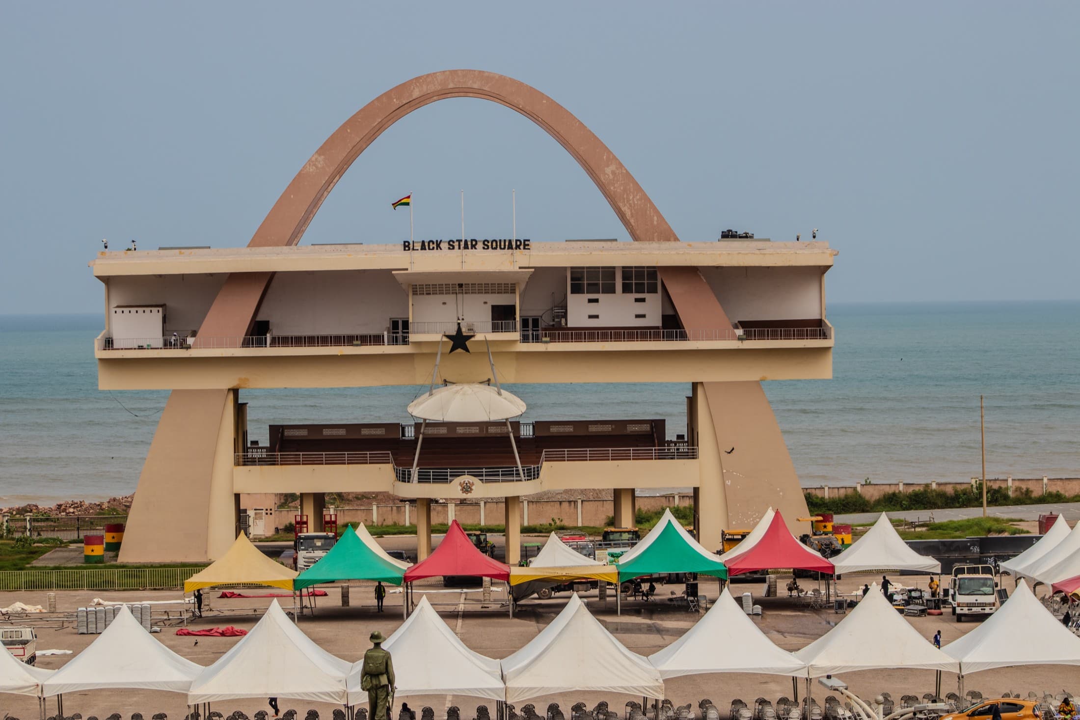 Black Star Square and the Independence Arch in Accra, Ghana